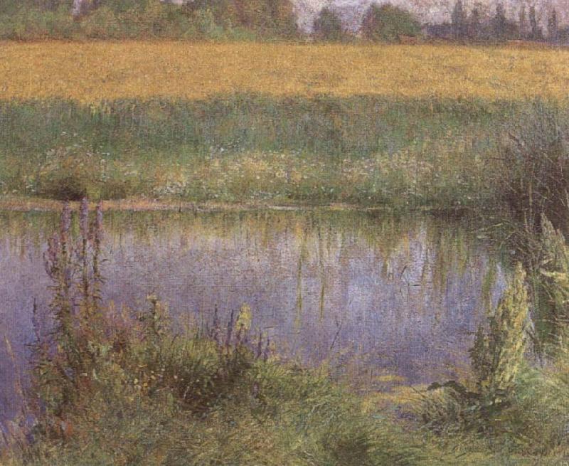 Wladyslaw Podkowinski Field of Lupins Sweden oil painting art